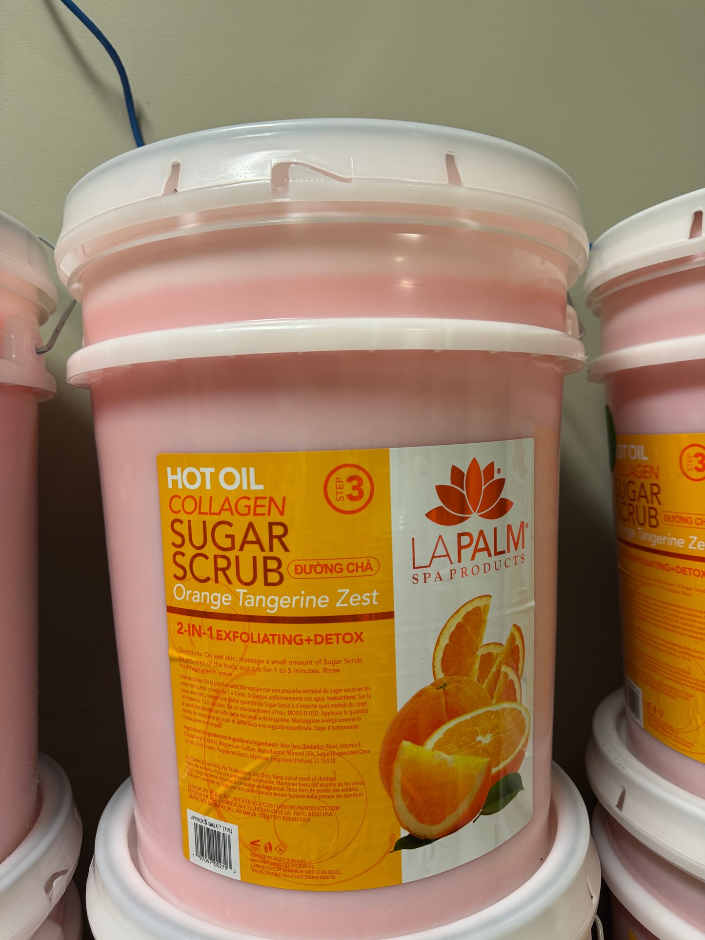 La Palm Orange Tangerine Zest 5 Gallon Hot Oil sugar scrub