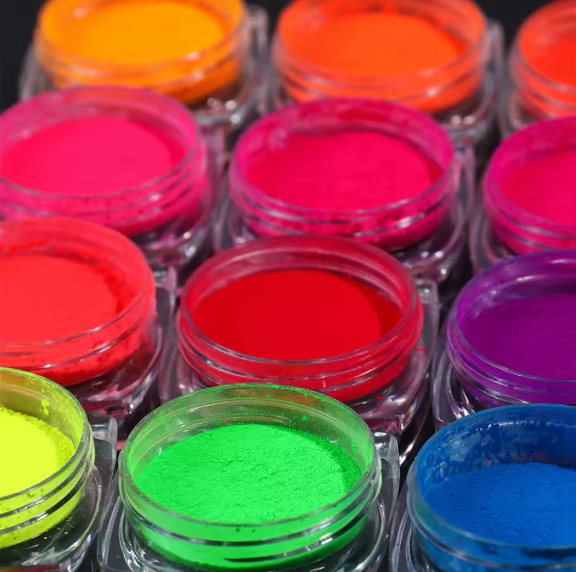 12Colors/Set Fluorescent Neon Gradient Pigment