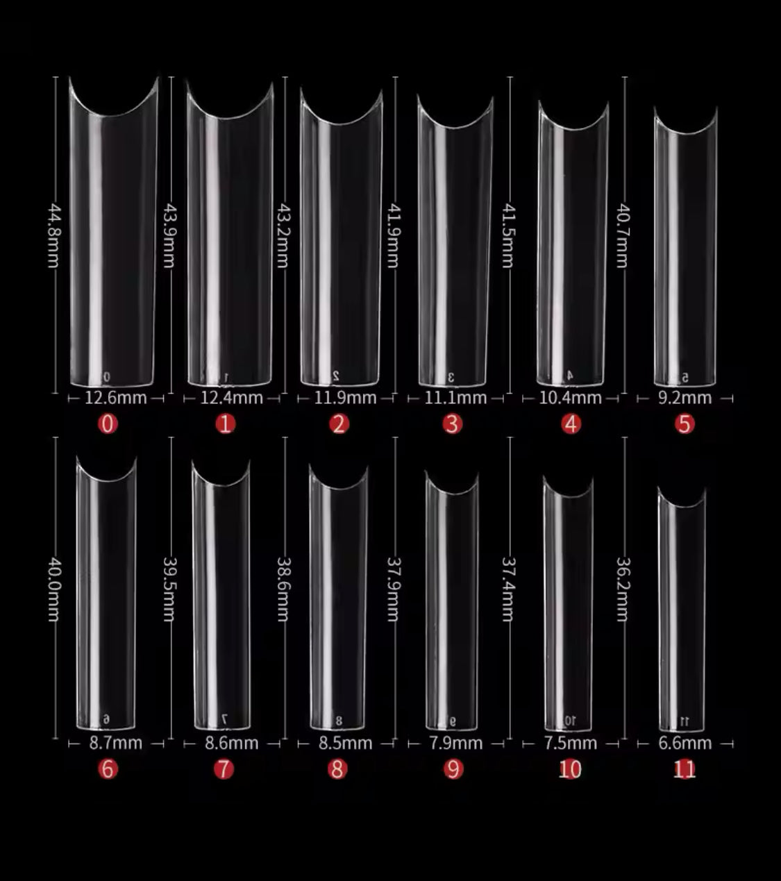False Tips XXL-240 pcs size 0-11