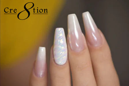 DETAILING nail Art CRE8TION WHITE PEARL CHROME NAIL ART EFFECT 1G