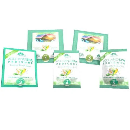 VOLCANO SPA: 6 STEP PEDICURE KIT - GREEN TEA & ALOE VERA