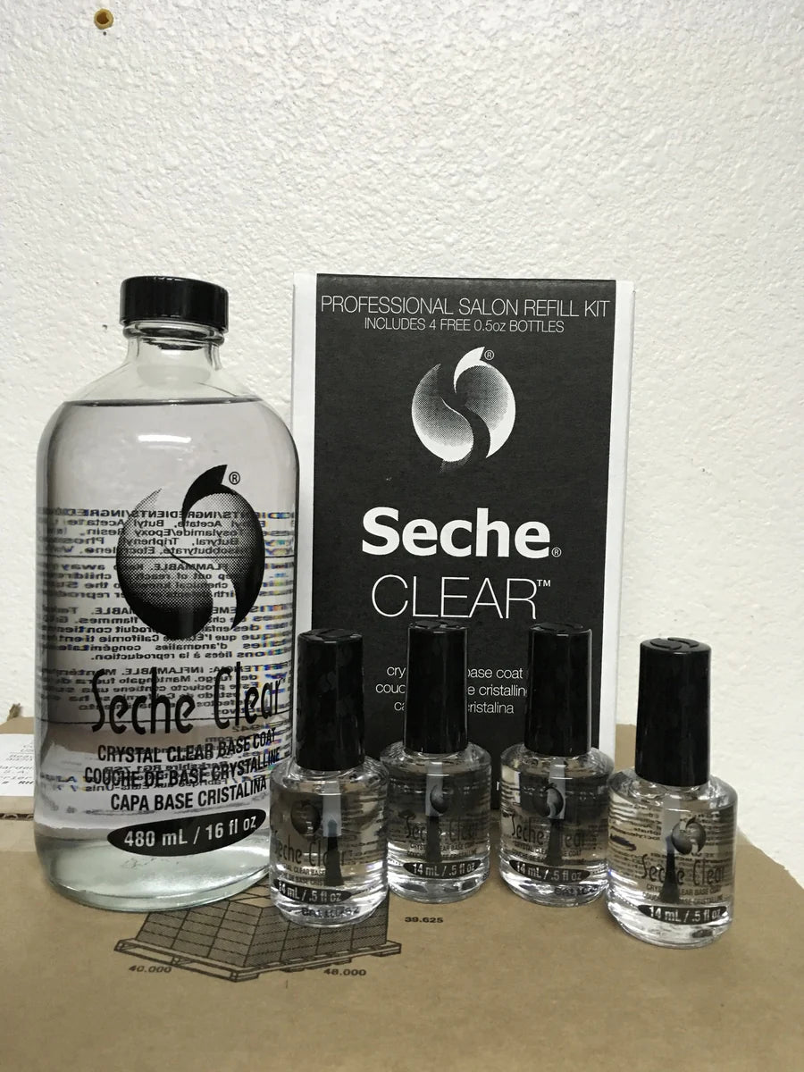 SECHE VITE DRY FAST Base COAT 16oz +Free 4 0.5OZ Bottles