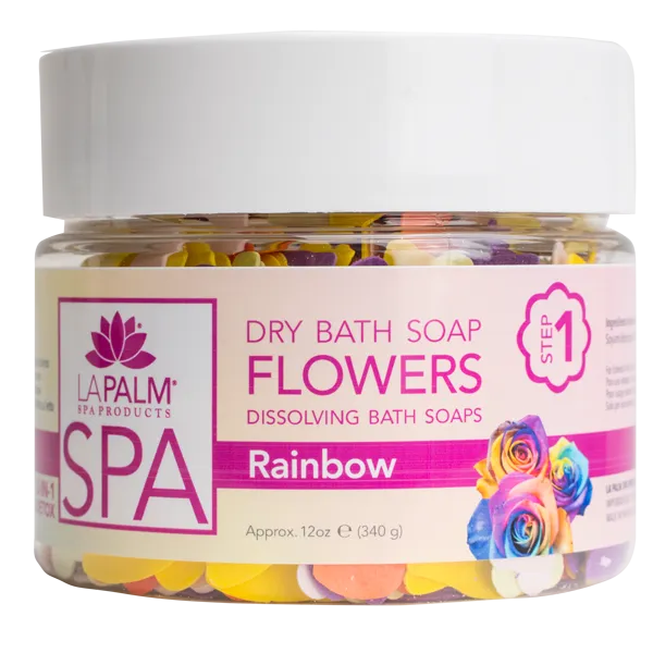 La Palm Dry Bath Soap Flowers Rainbow