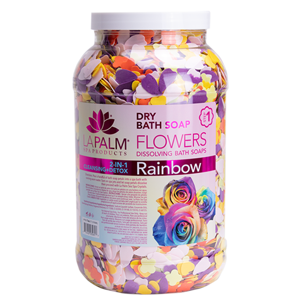 La Palm Dry Bath Soap Flowers Rainbow