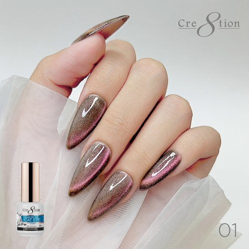 Cre8tion Mystical - Saphire & Color Chart Cat Eye Gel 109 - 126 Cat Eye Mystical 9D