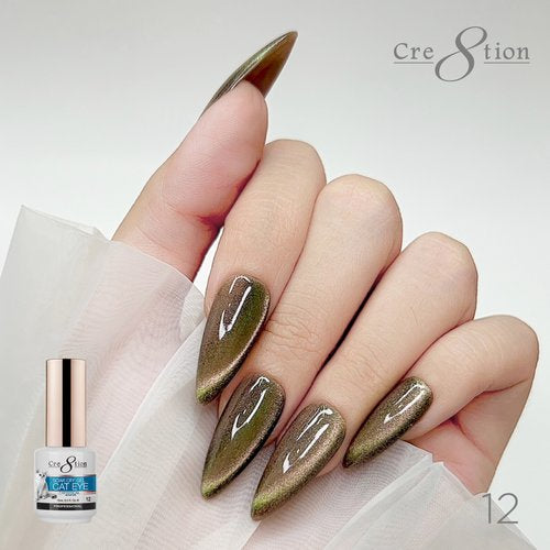 Newest Cre8tion Cat Eye Mystical 9D Gel 01-12