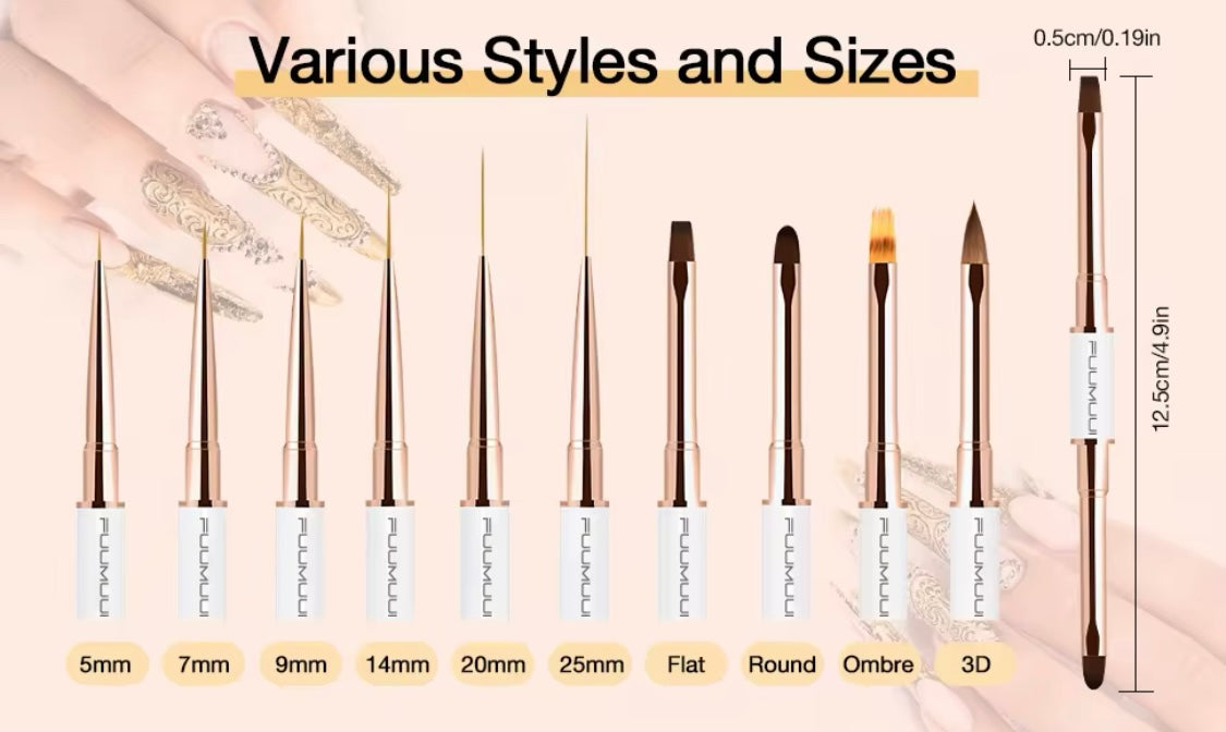 5 Nail Art Brush (Cọ vẽ design) DETAILING nail Art