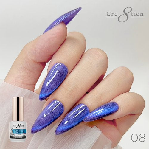 Cre8tion Mystical - Saphire & Color Chart Cat Eye Gel 109 - 126 Cat Eye Mystical 9D