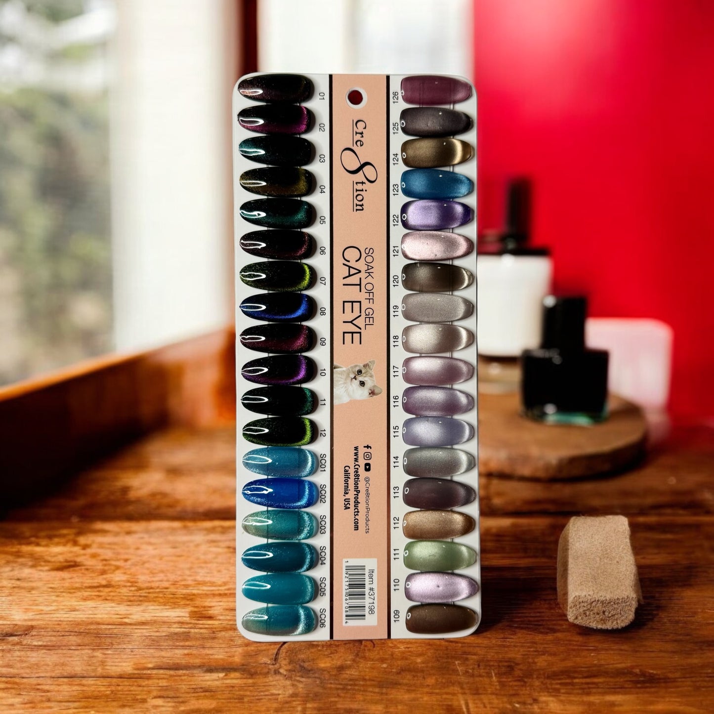 Cre8tion Cat Eye Gel 36 Colors with chart & 1 Full set Magnet.