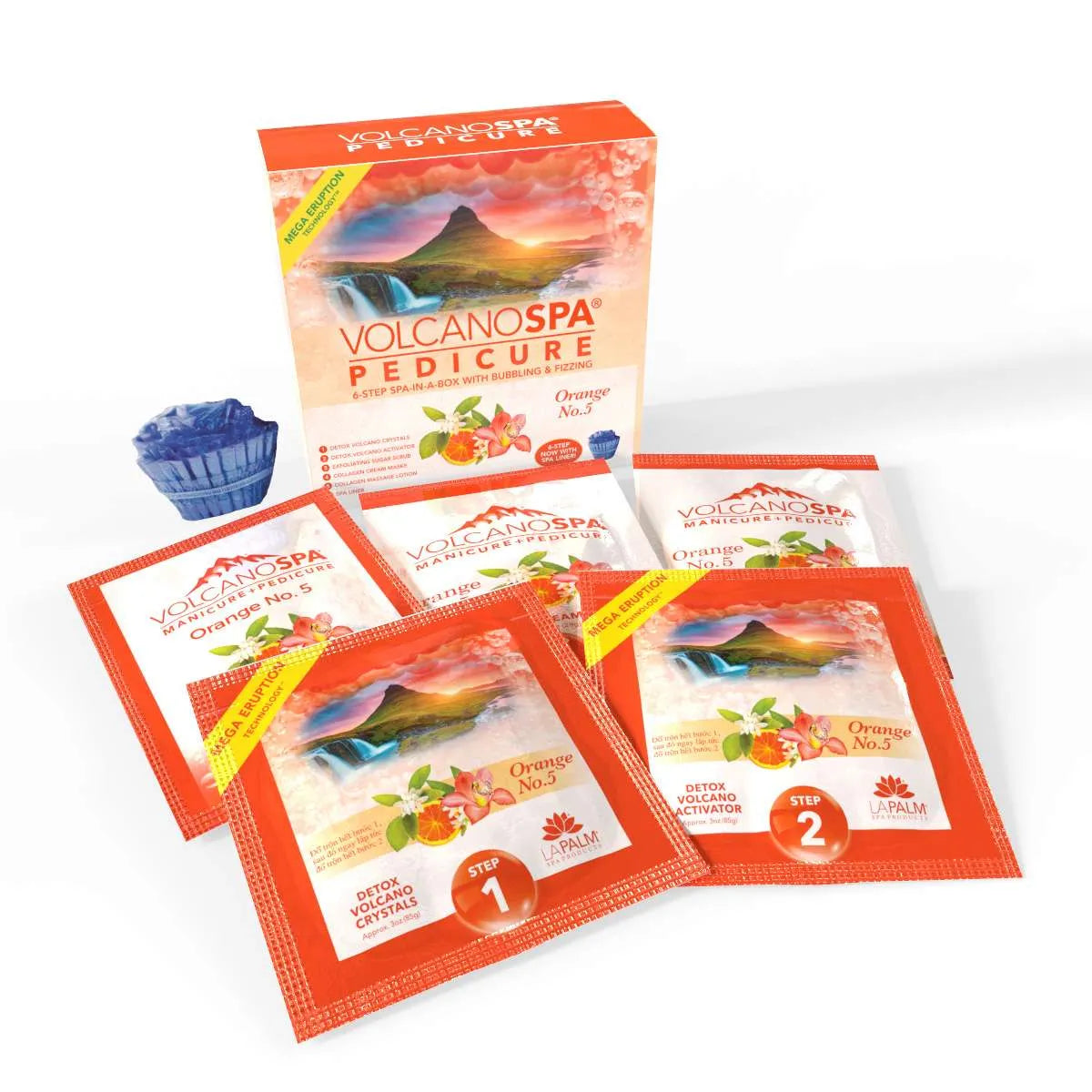 VolcanoSpa ORANGE NO. 5 6 STEP PEDICURE KIT