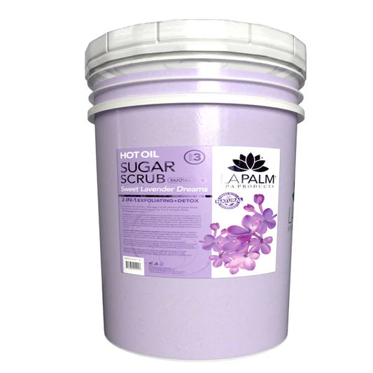 La Palm Hot Oil Sugar Scrub Bucket - Sweet Lavender