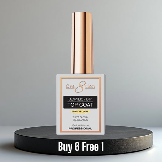 Cre8tion Acrylic/Dip TOP COAT 0.5OZ-Buy 6 Get 1 Free